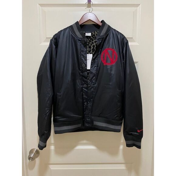 Nike Men's Premium Basketball Jacket Off-Noir Coupe Large Loose DQ6203-045 - S - Picture 9 of 14